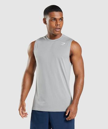 Camiseta Tirantes Gymshark Arrival Sin Manga Hombre Gris | CO 3192SGL